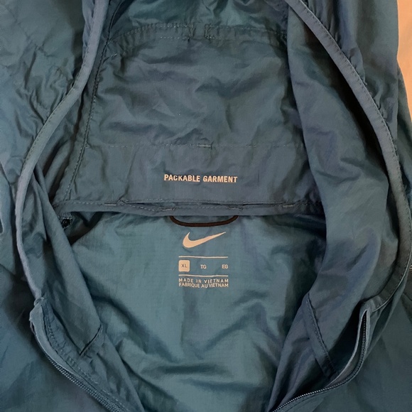XL Nike Running Blue Quarter Zip Windbreaker - Picture 3 of 6